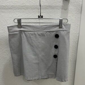 Altar'd State Monochrome Grid Mini Skirt